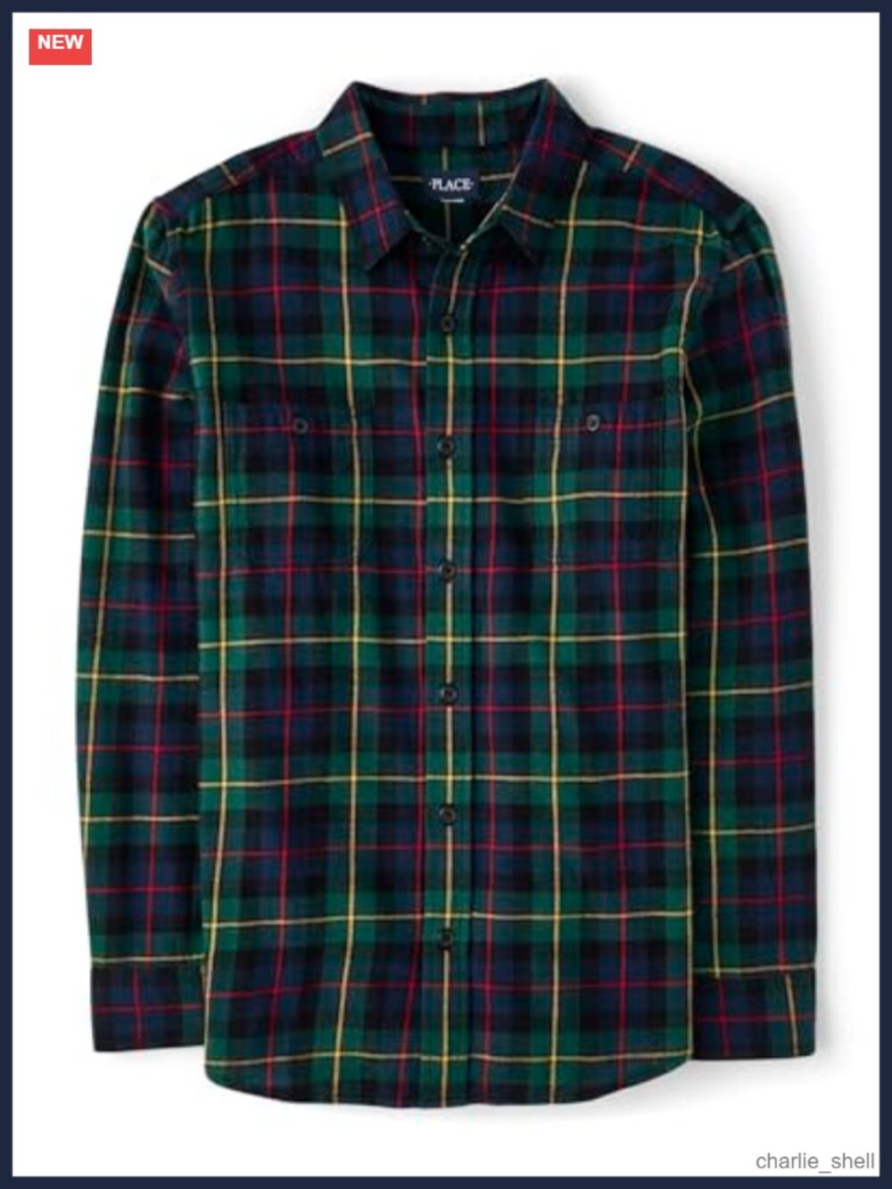 Men's 100% Cotton Flannel Long Sleeve Button Up Plaid Shirt